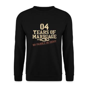 4 years and still linked - Unisex Sweatshirt - black - Front - Alina (178cm) & Michal (187cm)