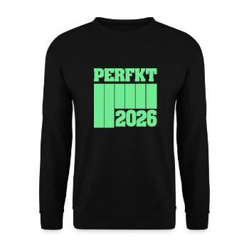 2026 - Unisex Sweatshirt - black - Front - Alina (178cm) & Michal (187cm)