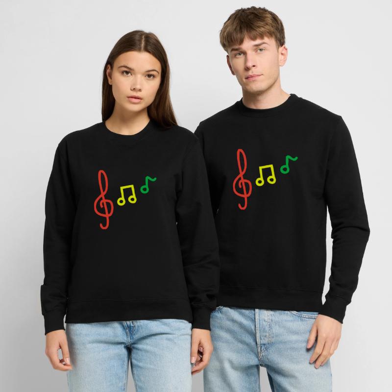 La note, notes, clés de note, musique, a retenti, Sweat-shirt Unisexe