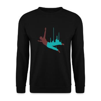 basejumper_2f - Unisex Pullover - Schwarz - Vorne - Alina (178cm) & Michal (187cm)