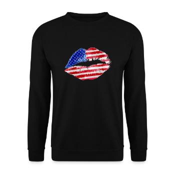 Kiss (USA) 01 - Unisex Sweatshirt - black - Front - Alina (178cm) & Michal (187cm)