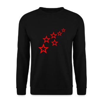 sterne - Unisex Pullover - Schwarz - Vorne - Alina (178cm) & Michal (187cm)