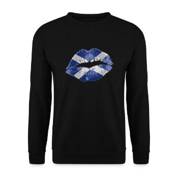 Kiss (Schottland / Ecosse) - Sweat-shirt Unisexe - noir - Devant - Alina (178cm) & Michal (187cm)