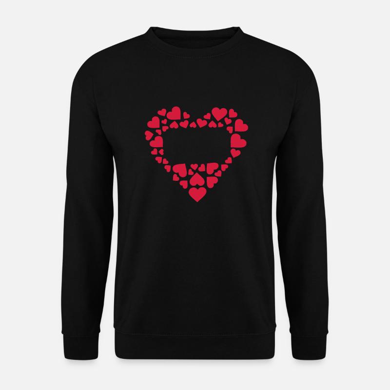 heart rectangle - Unisex Sweatshirt - black