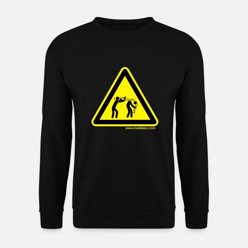 Gefahrenschild Posaune - Unisex Pullover - Schwarz