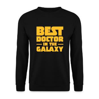 Best Doctor In The Galaxy - Unisex Pullover - Schwarz - Vorne - Alina (178cm) & Michal (187cm)