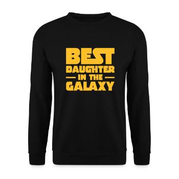 Best Daughter In The Galaxy - Unisex Sweatshirt - black - Front - Alina (178cm) & Michal (187cm)