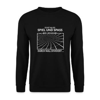 Spiel und Spass - Mathematik - Unisex Pullover - Schwarz - Vorne - Alina (178cm) & Michal (187cm)