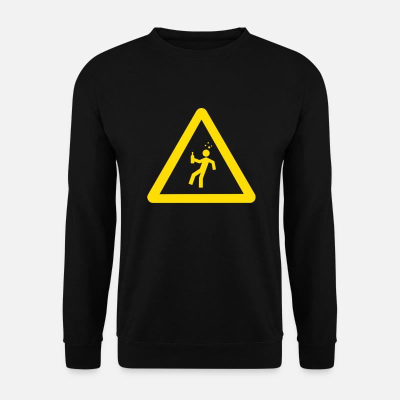 Vorsicht Trinker - Unisex Pullover - Schwarz