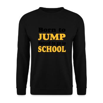 Saut en longueur - Saut en hauteur - Sweat-shirt Unisexe - noir - Devant - Alina (178cm) & Michal (187cm)