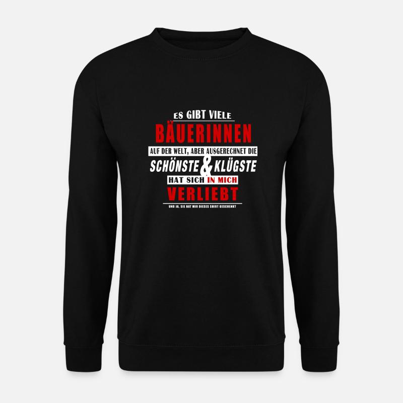 In Mich Verliebt - Bäuerin Bauer - Unisex Pullover - Schwarz