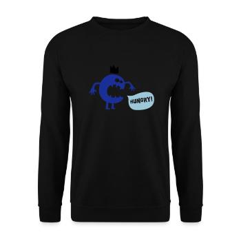 Hungry Monster - Unisex Sweatshirt - black - Front - Alina (178cm) & Michal (187cm)