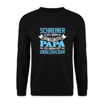 SCHREINER und Papa - Unisex Pullover - Schwarz - Vorne - Alina (178cm) & Michal (187cm)
