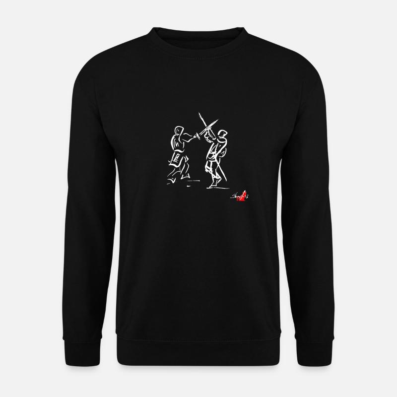 WHITE MEDIUM SPADE - Unisex Sweatshirt - black