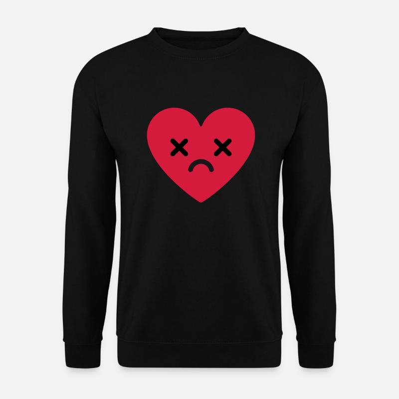 trauriges Herz emoji - Unisex Pullover - Schwarz