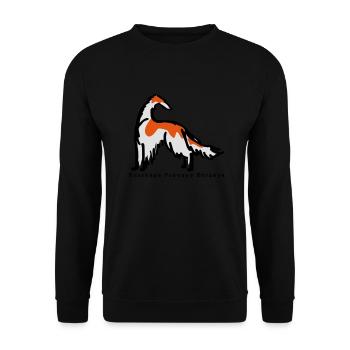 barsoi drawn - Unisex Pullover - Schwarz - Vorne - Alina (178cm) & Michal (187cm)