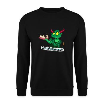 dental technician - Unisex Sweatshirt - black - Front - Alina (178cm) & Michal (187cm)