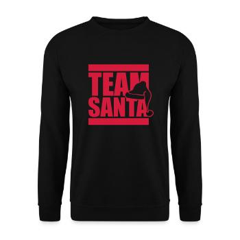design friends crew team Merry Christmas Christmas - Unisex Sweatshirt - black - Front - Alina (178cm) & Michal (187cm)