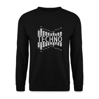 Techno Music Electro Beats Rave Shirt Gift - Unisex Sweatshirt - black - Front - Alina (178cm) & Michal (187cm)