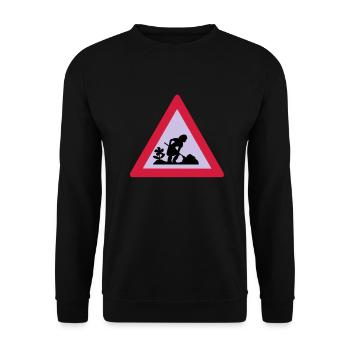 baustelle - Unisex Pullover - Schwarz - Vorne - Alina (178cm) & Michal (187cm)