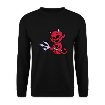 diable bebe - Sweat-shirt Unisexe - noir - Devant - Alina (178cm) & Michal (187cm)