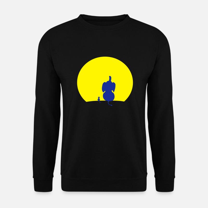 elefant mouse moon - Unisex Pullover - Schwarz