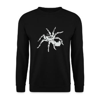 Tarantula spider white - Unisex Sweatshirt - black - Front - Alina (178cm) & Michal (187cm)