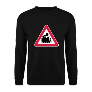 Prudence ferroviaire - Sweat-shirt Unisexe - noir - Devant - Alina (178cm) & Michal (187cm)