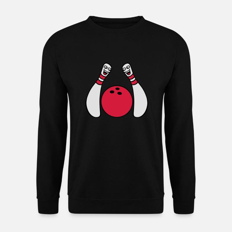 2 Cheeky Comic Bowling Pins - Unisex Pullover - Schwarz