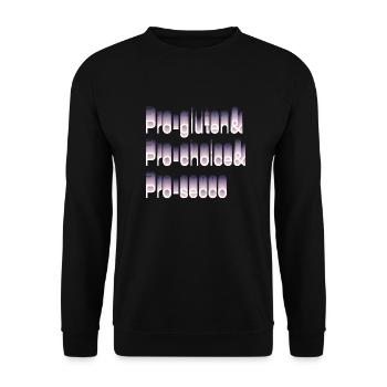Pro Gluten Pro Choice Pro Secco - Unisex Sweatshirt - black - Front - Alina (178cm) & Michal (187cm)