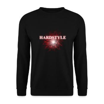 hardstyle red - Unisex Pullover - Schwarz - Vorne - Alina (178cm) & Michal (187cm)