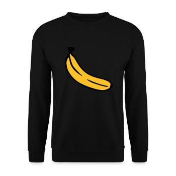 Banane - Unisex Pullover - Schwarz - Vorne - Alina (178cm) & Michal (187cm)