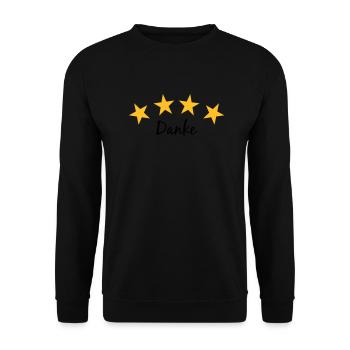 Danke für vierten Stern - V2 - Unisex Pullover - Schwarz - Vorne - Alina (178cm) & Michal (187cm)