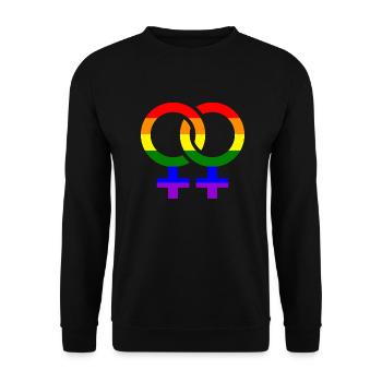 Lesbien - Sweat-shirt Unisexe - noir - Devant - Alina (178cm) & Michal (187cm)