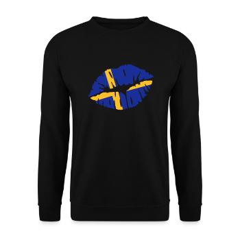 Sweden - Unisex Sweatshirt - black - Front - Alina (178cm) & Michal (187cm)