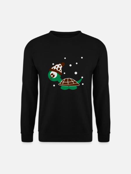 Schildkröte Schildimon Winter Edition - Unisex Pullover - Schwarz