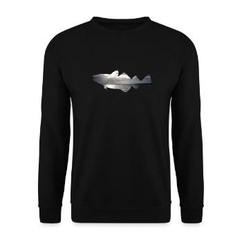 Cod fishing Norway - Unisex Sweatshirt - black - Front - Alina (178cm) & Michal (187cm)