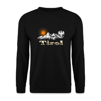 Tyrolean mountains - Unisex Sweatshirt - black - Front - Alina (178cm) & Michal (187cm)