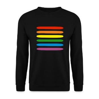 Regenbogen - Unisex Pullover - Schwarz - Vorne - Alina (178cm) & Michal (187cm)