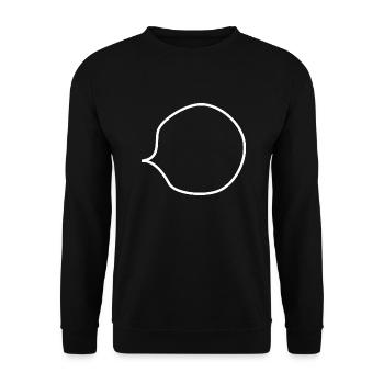 transparent empty speech bubble (for own text) - Unisex Sweatshirt - black - Front - Alina (178cm) & Michal (187cm)