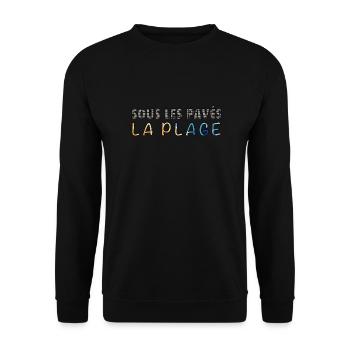 Sous les pavés, la plage - Sweat-shirt Unisexe - noir - Devant - Alina (178cm) & Michal (187cm)