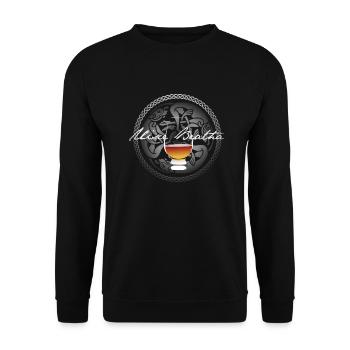Uisce Beatha | Whisky Shirts - Unisex Pullover - Schwarz - Vorne - Alina (178cm) & Michal (187cm)