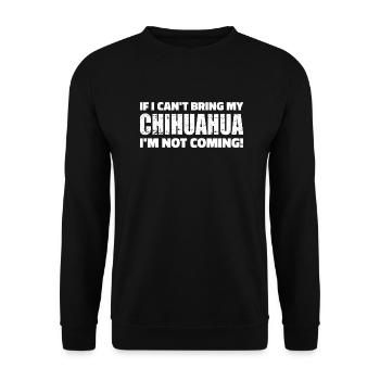 Chihuahua - Sweat-shirt Unisexe - noir - Devant - Alina (178cm) & Michal (187cm)