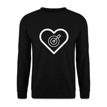 Coeur Fléchettes Fléchettes Fléchettes Fléchettes Fléchettes Fléchettes Fléchettes - Sweat-shirt Unisexe - noir - Devant - Alina (178cm) & Michal (187cm)