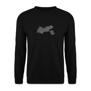 Tyrol Topography Map Mountains - Unisex Sweatshirt - black - Front - Alina (178cm) & Michal (187cm)