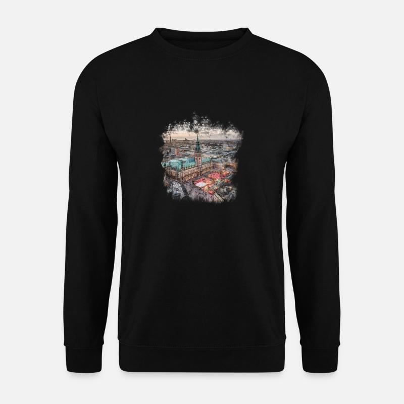 Hamburg - Unisex Pullover - Schwarz