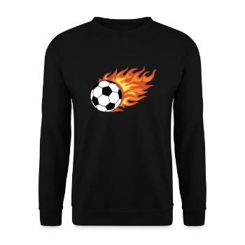 Soccer Flame - Unisex Sweatshirt - black - Front - Alina (178cm) & Michal (187cm)