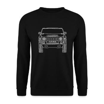 Autos - Hummer H2 - Unisex Pullover - Schwarz - Vorne - Alina (178cm) & Michal (187cm)
