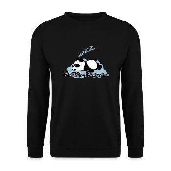 Panda-Anästhesie und Wiederbelebung - Unisex Pullover - Schwarz - Vorne - Alina (178cm) & Michal (187cm)