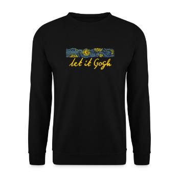 LET IT GOGH - Unisex Sweatshirt - black - Front - Alina (178cm) & Michal (187cm)